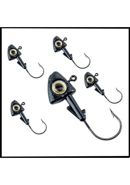 Uyguna-Yakala Siyah - 8 Gr zoka - Kurşunlu Olta Iğnesi -5 ADET-ALA.252