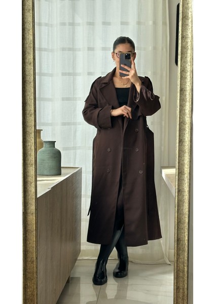 Kahverengi Uzun Trençkot fiyatları