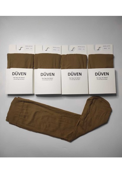 4 Çift Mat Dokulu 40 Den Orta Kalın Mus Bronz Dizaltı Pantolon Çorap modelleri