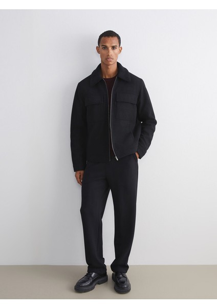 Yeni Sezon Standart Kalıp Kürk Yaka Erkek Kaşe Mont fiyatları