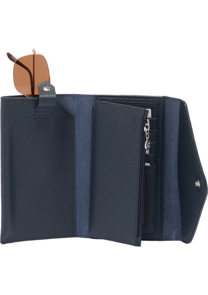 Lacivert Hakiki Deri Kadın Cüzdan - S1CB00005811-A38