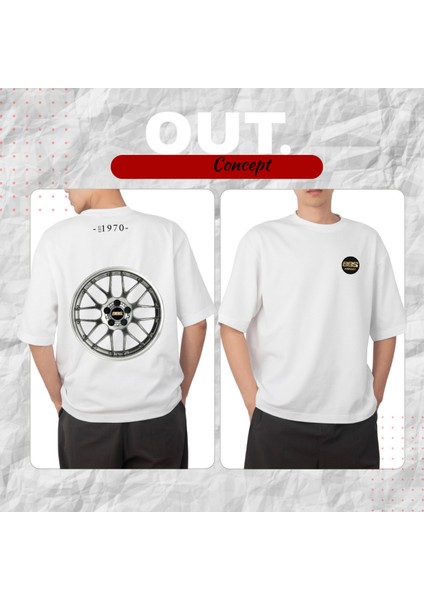 Gümüş Bbs 1970 Baskılı T-Shirt (Rim Series)