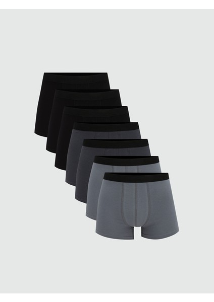 Yeni Sezon Standart Kalıp Pamuklu Esnek Erkek Boxer 7'li