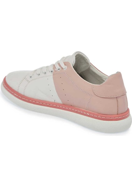 Beyaz Hakiki Deri Kadın Sneaker - K24I1AY67339-T5O
