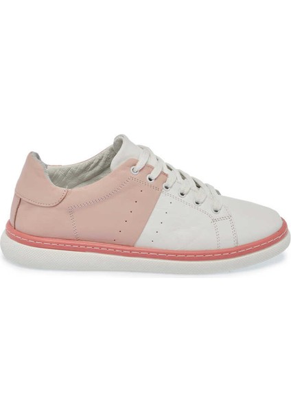 Beyaz Hakiki Deri Kadın Sneaker - K24I1AY67339-T5O