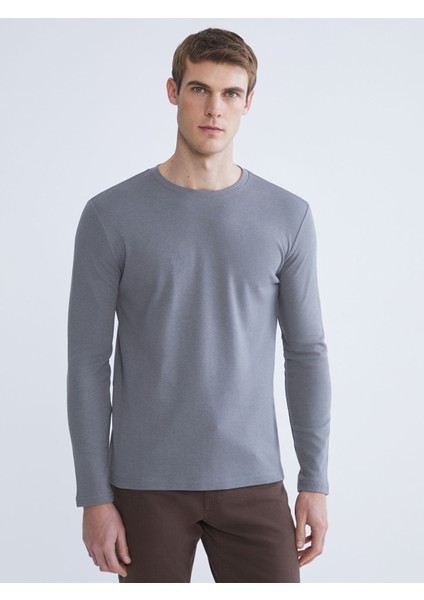 Yeni Sezon Bisiklet Yaka Uzun Kollu Erkek Tişört