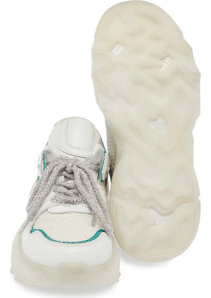Beyaz Deri-Vegan Kadın Sneaker - K24I1AY67342-A26