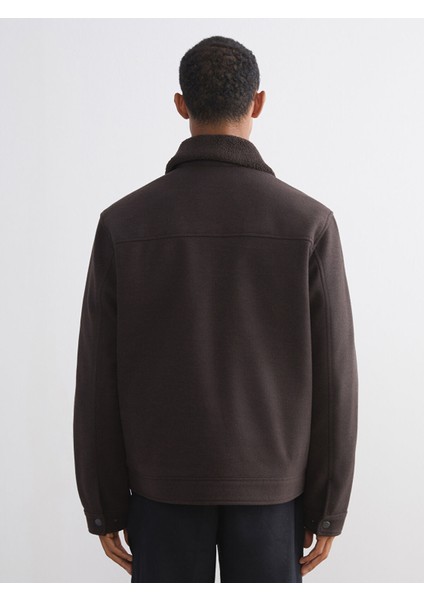 Yeni Sezon Standart Kalıp Kürk Yaka Erkek Kaşe Mont indirimleri