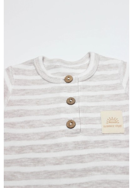 Line Colors Yarım Kol Patiksiz Tulum 15126 Bej fiyatları