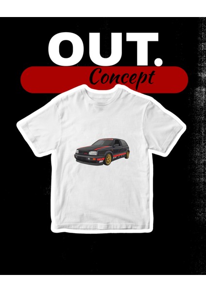 Golf Gti Mk3 Baskılı T-Shirt (Car Series)
