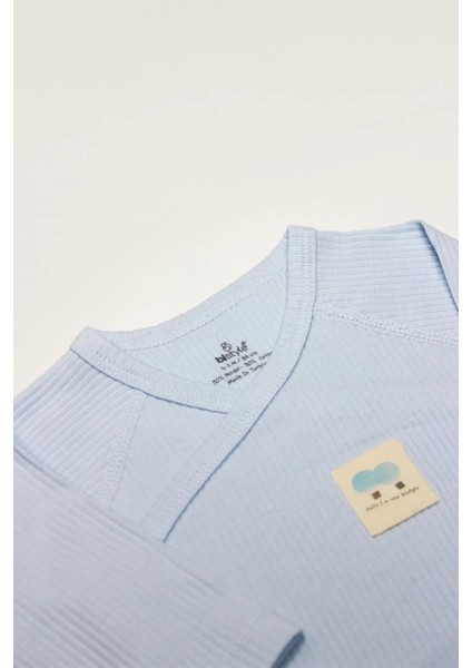 Organic Modal Flying Balloons Kruvaze Uzun Kol Body BS17121 Mavi fiyatları