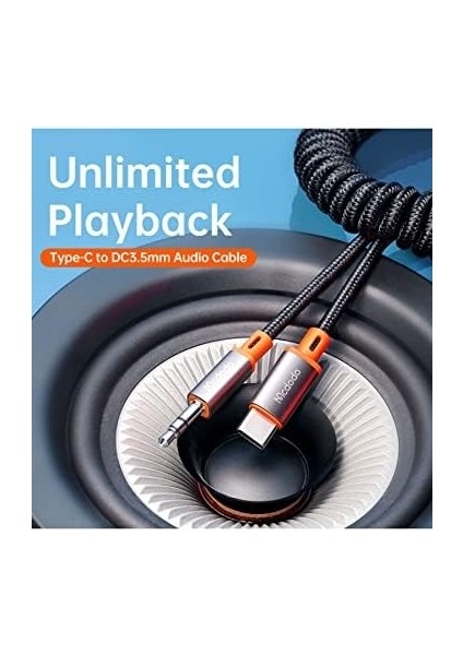 Mcdodo CA-0900 Spiralli Type-C To 3.5mm Aux Ses Kablosu 1.8m modelleri