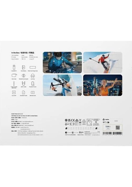 X5 360° Aksiyon Kamerası Essentials Bundle modelleri