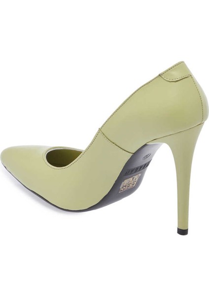Yeşil Hakiki Deri Kadın Stiletto - K24I1AY67482-S1X
