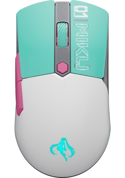 Tuf Gaming Mini Kablosuz Fare Hatsune Miku Edition, Üç Modlu Bağlantıya Sahip 65 Gram Kablosuz Oyun Faresi, 12.000 Dpi Sensör, 100 Milyon Tıklama Ömrü Anahtarları, Ptfe Fare Ayakları