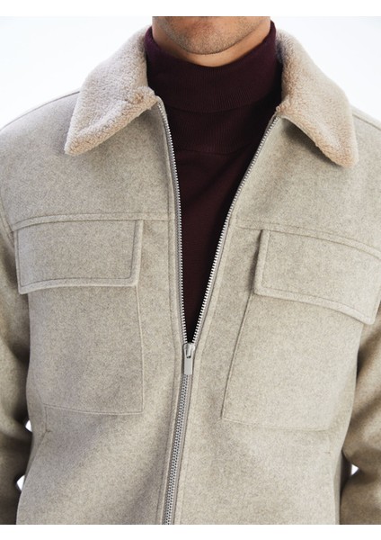 Yeni Sezon Standart Kalıp Kürk Yaka Erkek Kaşe Mont fırsatları