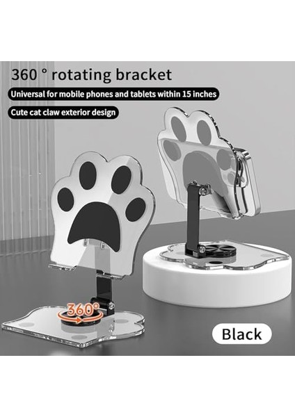 360 Derece Dönebilen Kedi Patili Telefon ve Tablet Standı Tutucu Film Vs Izlerken Kullanmak Için Dönebilen Stand Şeffaf Iphone ve Ile Uyumlu Dönebilen Stand Telefon Tutucu fiyatları