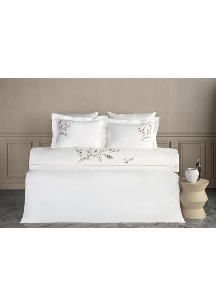 Çift Kişilik Dantela Sementa Nakışlı Pamuk Saten Nevresimtakımı