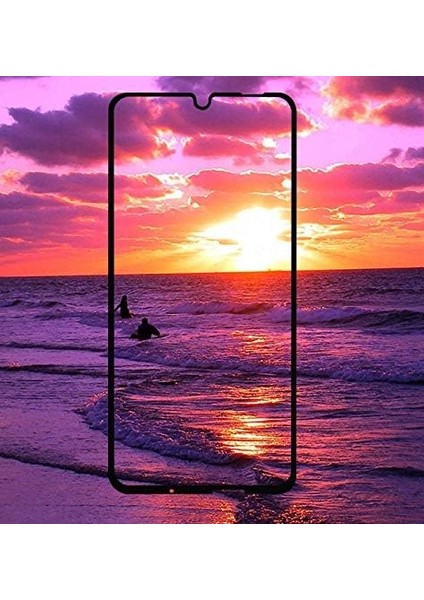 Y6S 2019 Tam Kaplayan Temperli Cam Ekran Koruyucu Siyah modelleri