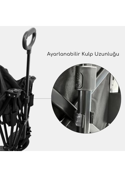 Moose Kamp Arabası Katlanır Büyük Boy Taşıma Arabası Frenli ve Geniş Tekerlekli Alışveriş Arabası fiyatları