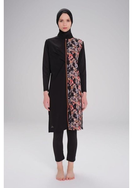 HSM-3088 Liyuza Desenli Jileli Tesettür Mayo modelleri