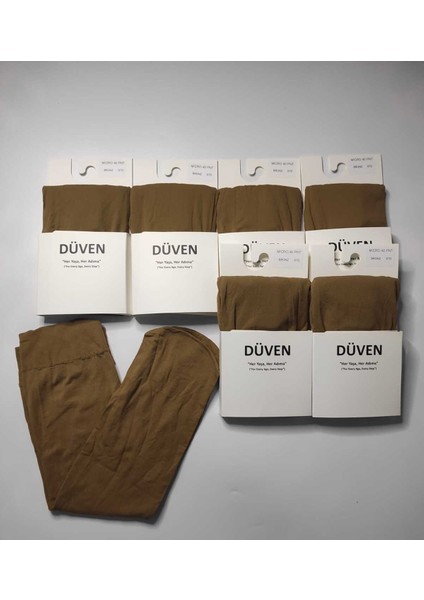 6 Çift Mat Dokulu 40 Den Orta Kalın Mus Bronz Dizaltı Pantolon Çorap modelleri