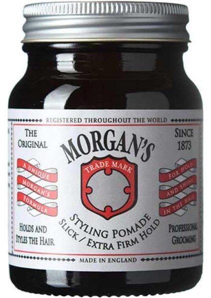 Morgan's Pomade Slick Extra Firm Hold - Extra Sert Tutucu Şekillendirici Pomad (Silver Label) 100 gr