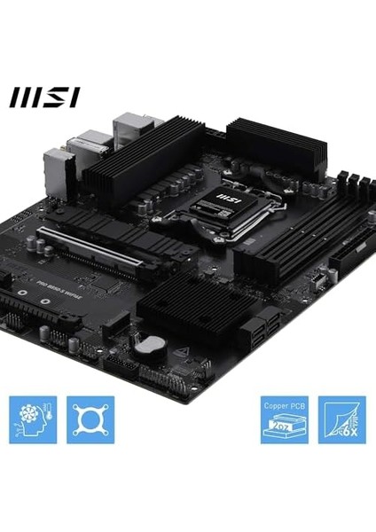 Msı Pro B850-S WIFI6E, Am5 Anakart, Ddr5 8200MHZ(OC), HDMI Dp, 2x M.2, USB 10GBPS, 2.5g Lan, Wi-Fi 6e, Atx fiyatları