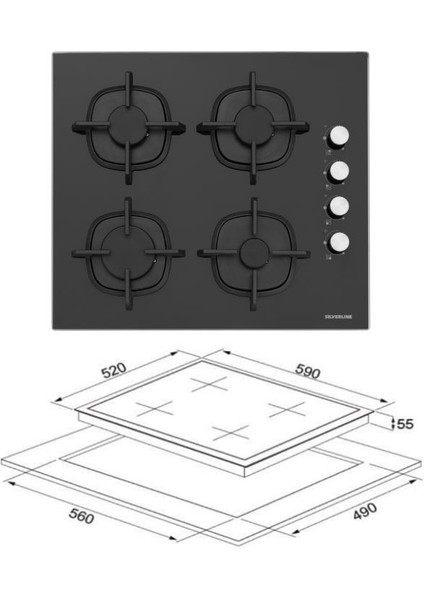 Siyah Ankastre Set (CS5700C6B01 OCAK/S2-BO6502B02 FIRIN/3457 Soho Davlumbaz) fiyatları
