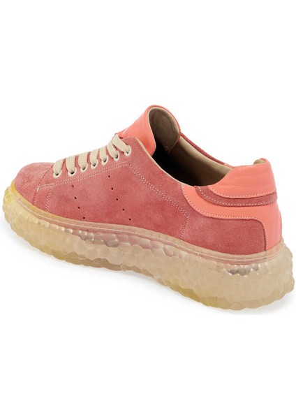 Pembe Hakiki Süet Deri Kadın Sneaker - K24I1AY67334-T4Z