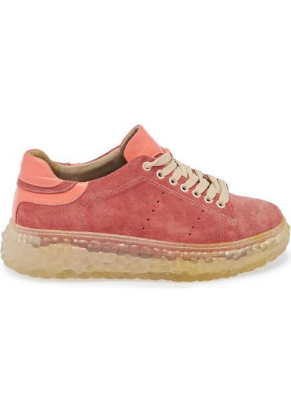 Pembe Hakiki Süet Deri Kadın Sneaker - K24I1AY67334-T4Z
