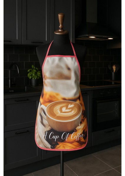 Dijital Baskılı Su Sıvı Geçirmez Leke Tutmaz Mutfak Önlüğü Barista modelleri