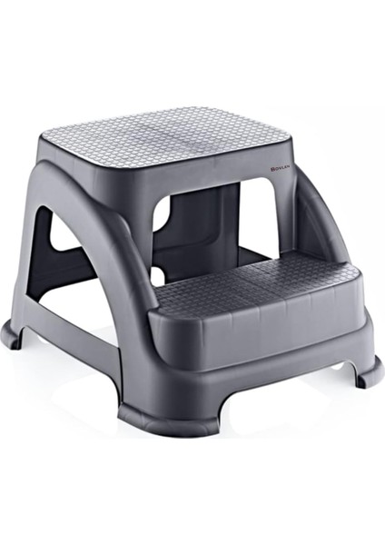 Iki Basamaklı Kaymaz Tabure - 120 kg Taşıma Kapasiteli - Basamaklı Tabure - Sert Plastik ( )