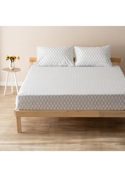 | Mix & Match | Limoges |%100 Pamuklu Çift Kişilik Çarşaf Seti Beyaz