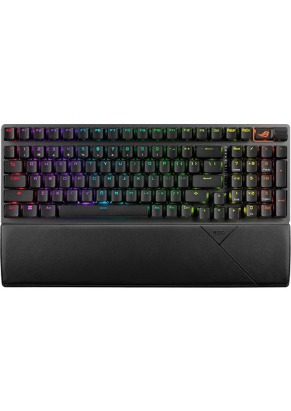 Rog Strix Scope Iı 96 Kablosuz Oyun Klavyesi, Üç Modlu Bağlantı, Şok Emici Köpük ve Anahtar Pedleri, Rog Nx Kar Anahtarı Ön Sıcak Değişim