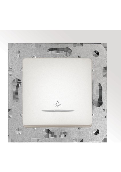 Linnera Life Sedef Beyaz Işıklı Light Çabuk Bağlantı Mekanizma ve Düğme