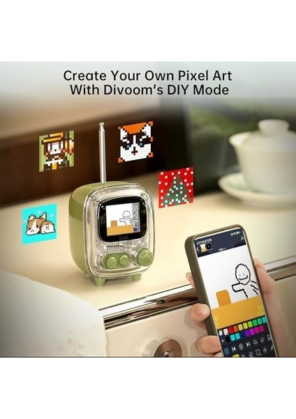 Tiivoo-2 Fm Radyolu Taşınabilir Bluetooth Hoparlör, Art Retro Mini Küçük Sevimli Kablosuz Hoparlör, Dekor Parti Ofis Masası Ev Yatak Odası Mutfak Için Uygun, Kadın Erkek fiyatları