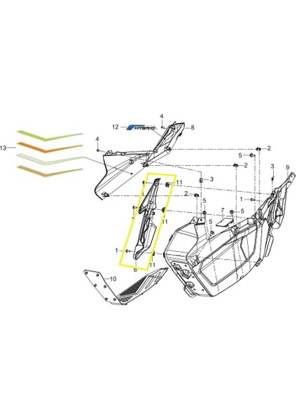 ADV125 Arka Basamak Paneli Gri Sağ fiyatları