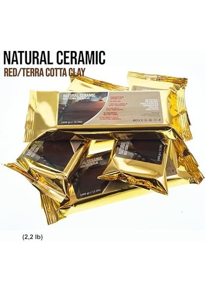 Seramik Kil Hamuru,kırmızı/terracotta 1000 Gr(1 Kg) Fırınlamaya Gerek Olmayan Güzel Sanatlar Figür Heykel Modelleme Oyun ve Sınıfları Için Toksik Olmayan Kil modelleri