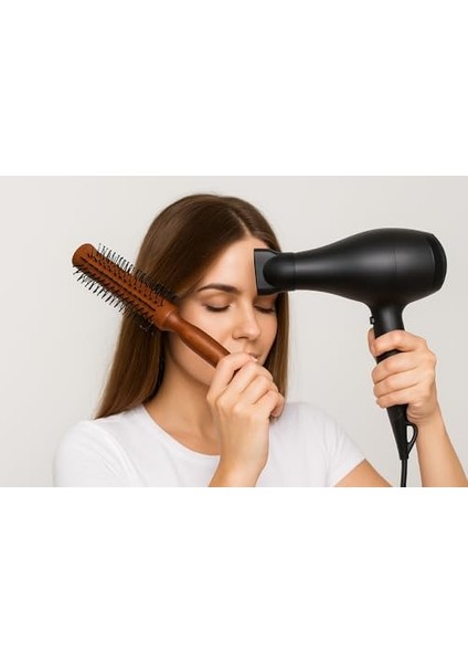 Suwors Ahşap Saplı Fön Fırçası – Boncuklu Silindirik Tarak | Profesyonel Saç Şekillendirme, Fön ve Hacim Kazandırma | Doğal Ahşap Sap modelleri