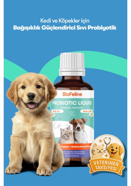 Kedi ve Köpekler İçin Sıvı Probiyotik 100 ml