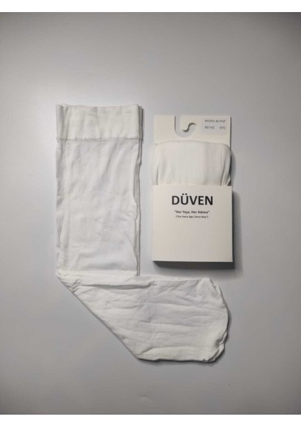 Mat Dokulu 40 Den Orta Kalın Mus Beyaz 3'lü Dizaltı Pantolon Çorap fırsatları