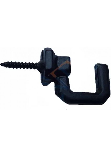 Eco Lounge Vidalı Kanca, Askı Büyük - 15X23MM, Siyah - 100 Adet