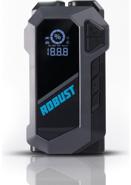 Jump Starter Taşınabilir Akü Takviye Cihazı 16000MAH 4in1 Hava Kompressörü Powerbank El Feneri