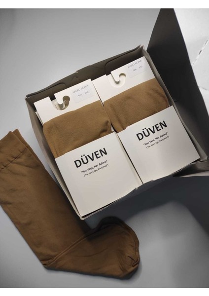 12 Çift Mat Dokulu 40 Den Orta Kalın Mus Ten Dizaltı Pantolon Çorap