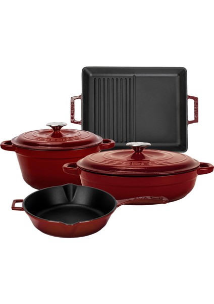 Bordo Döküm Set – Göz Alıcı Renk, Uzun Ömürlü Döküm Kalitesi