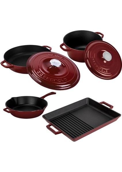 Bordo Döküm Set – Göz Alıcı Renk, Uzun Ömürlü Döküm Kalitesi fiyatları