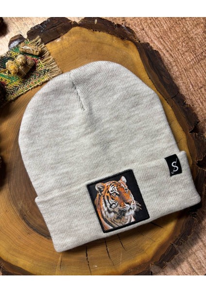 Erkek Kadın Unisex Bere Kışlık Şapka – Kışlık Kalın Triko Kaplan Tiger Hayvan Figürlü Şık Kış Bere fiyatları