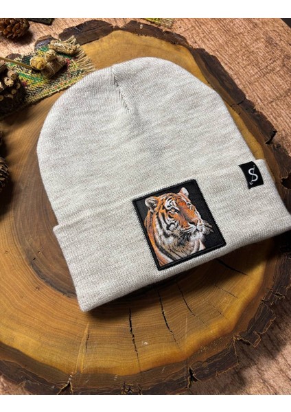 Erkek Kadın Unisex Bere Kışlık Şapka – Kışlık Kalın Triko Kaplan Tiger Hayvan Figürlü Şık Kış Bere modelleri