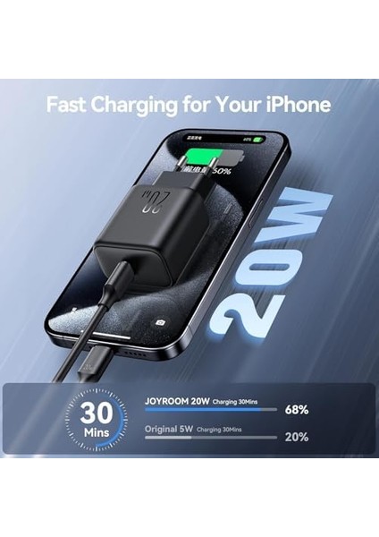 JR-TCF20 PD20W Şarj Cihazı, Siyah fiyatları